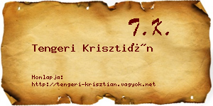 Tengeri Krisztián névjegykártya